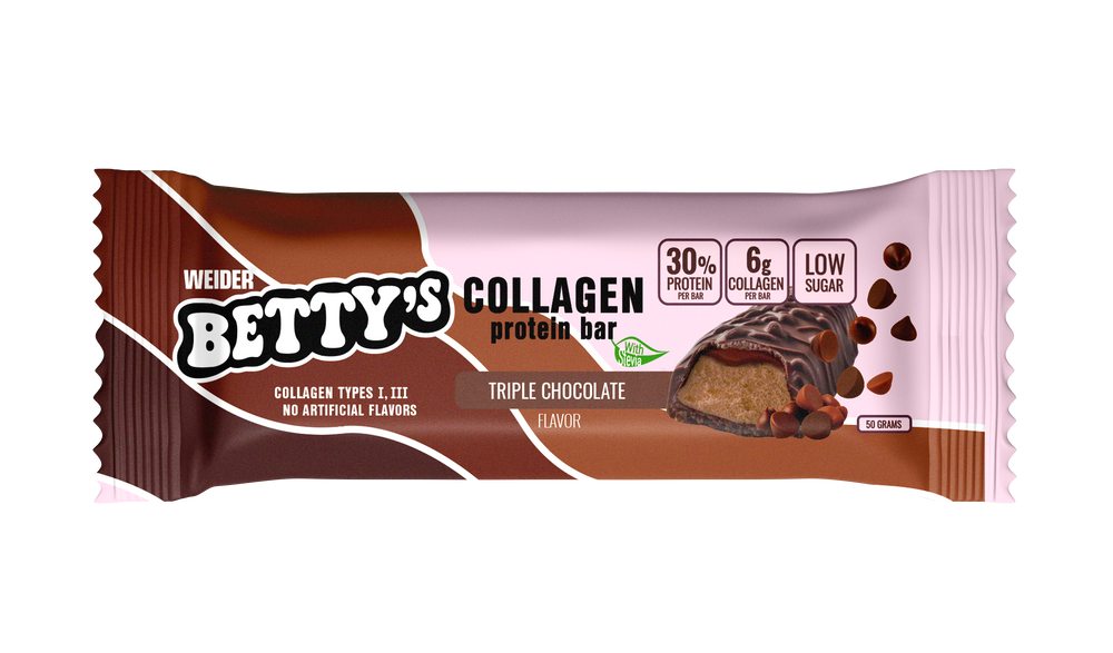 Betty's Collagen Protein Bar Weider sabor Triple Chocolate