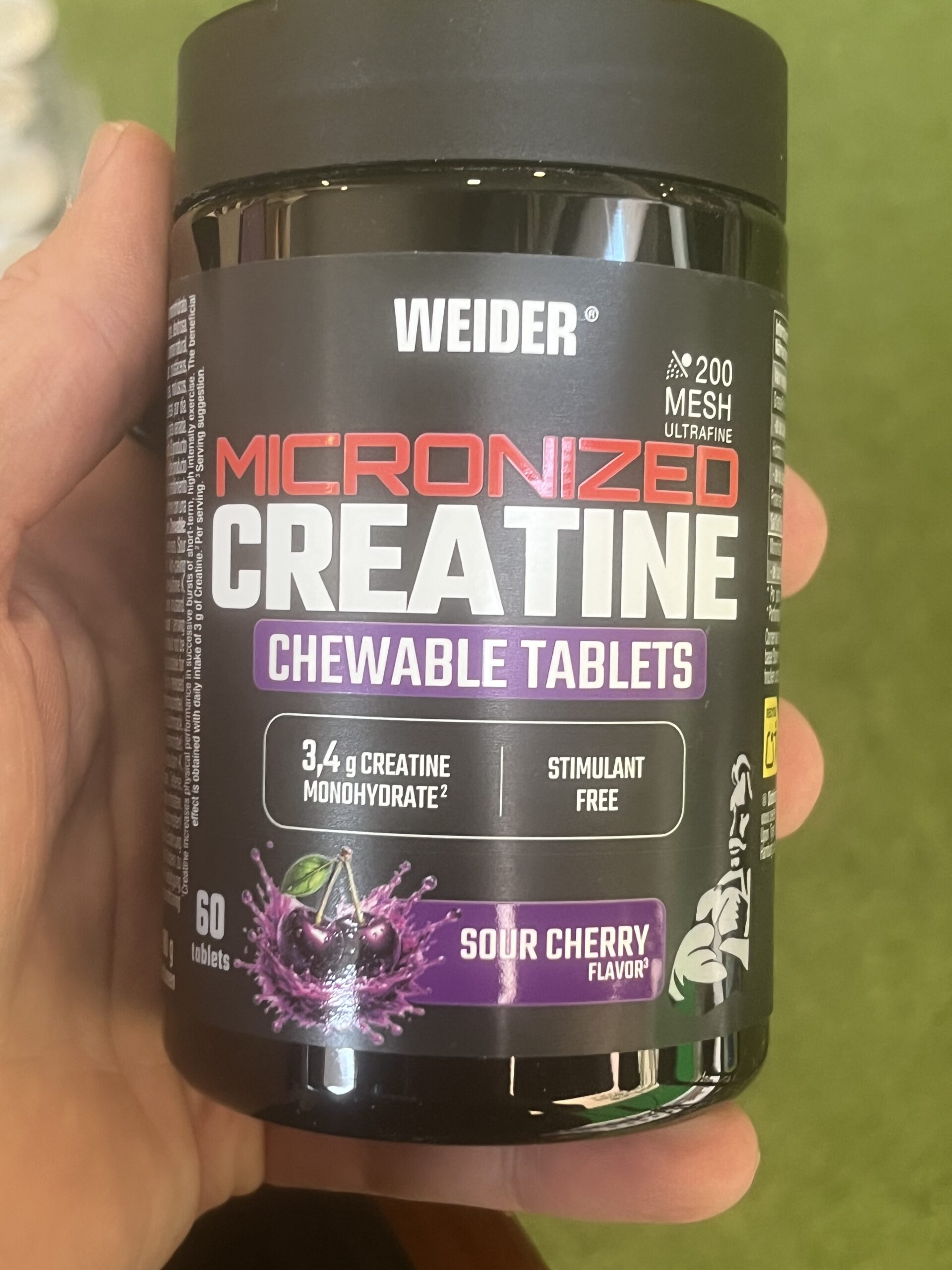 Micronized Creatine Chewable Weider sabor cereza
